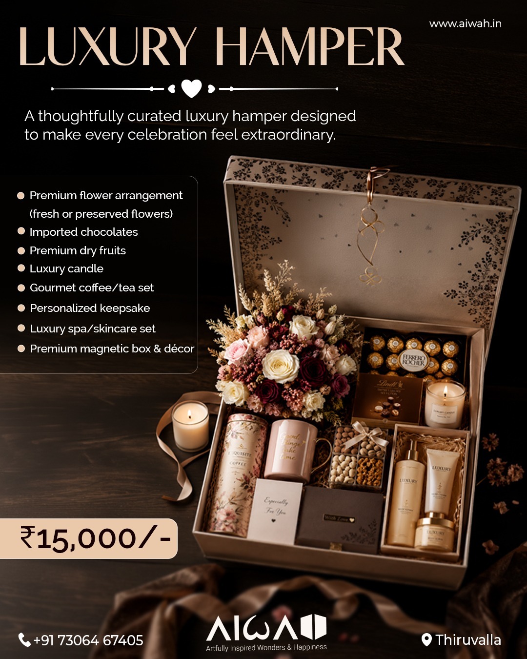 LUXURY HAMPER- (Rs 15000)
